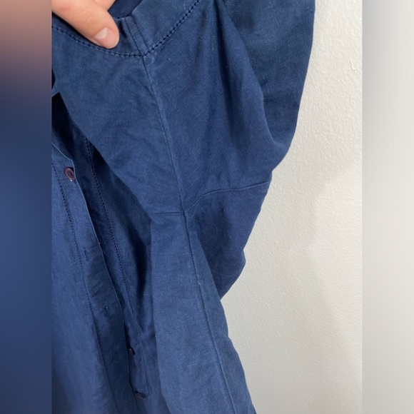 Signatures by Northern Isles Vintage Women's Blue Short Sleeve Shirt Size 6 - Picture 7 of 14